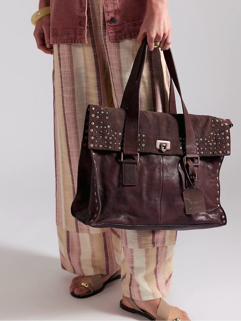 Free People We The Free Shay Stud Tote - Picture 1 of 7